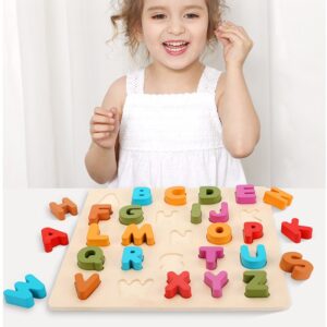 Wooden Alphabet And Number Puzzle Toy