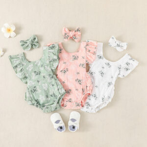 Sleeveless Triangle Romper for Infants