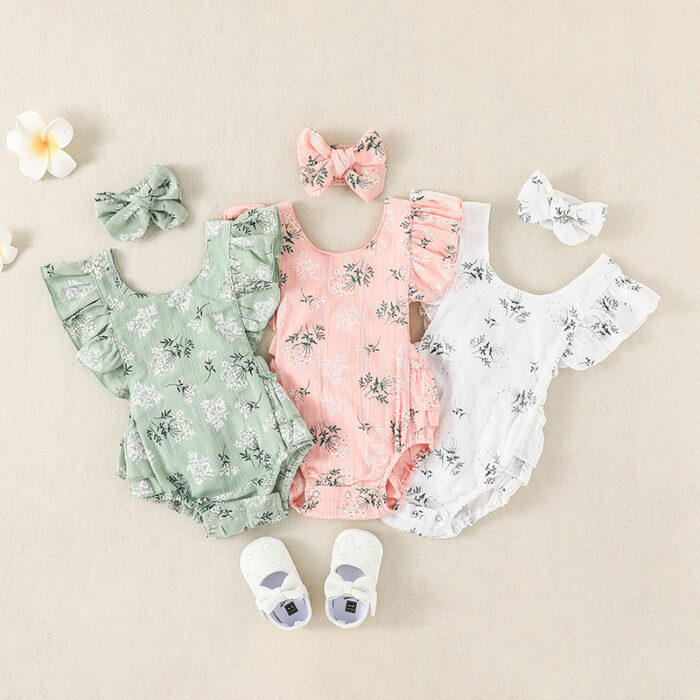 Sleeveless Triangle Romper for Infants