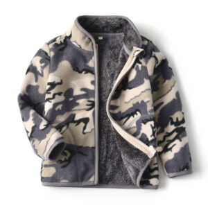 Thick Fur Print Coat for Kids