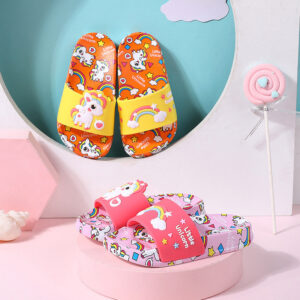 Lovely Boy And Girl Baby Slippers Rainbow